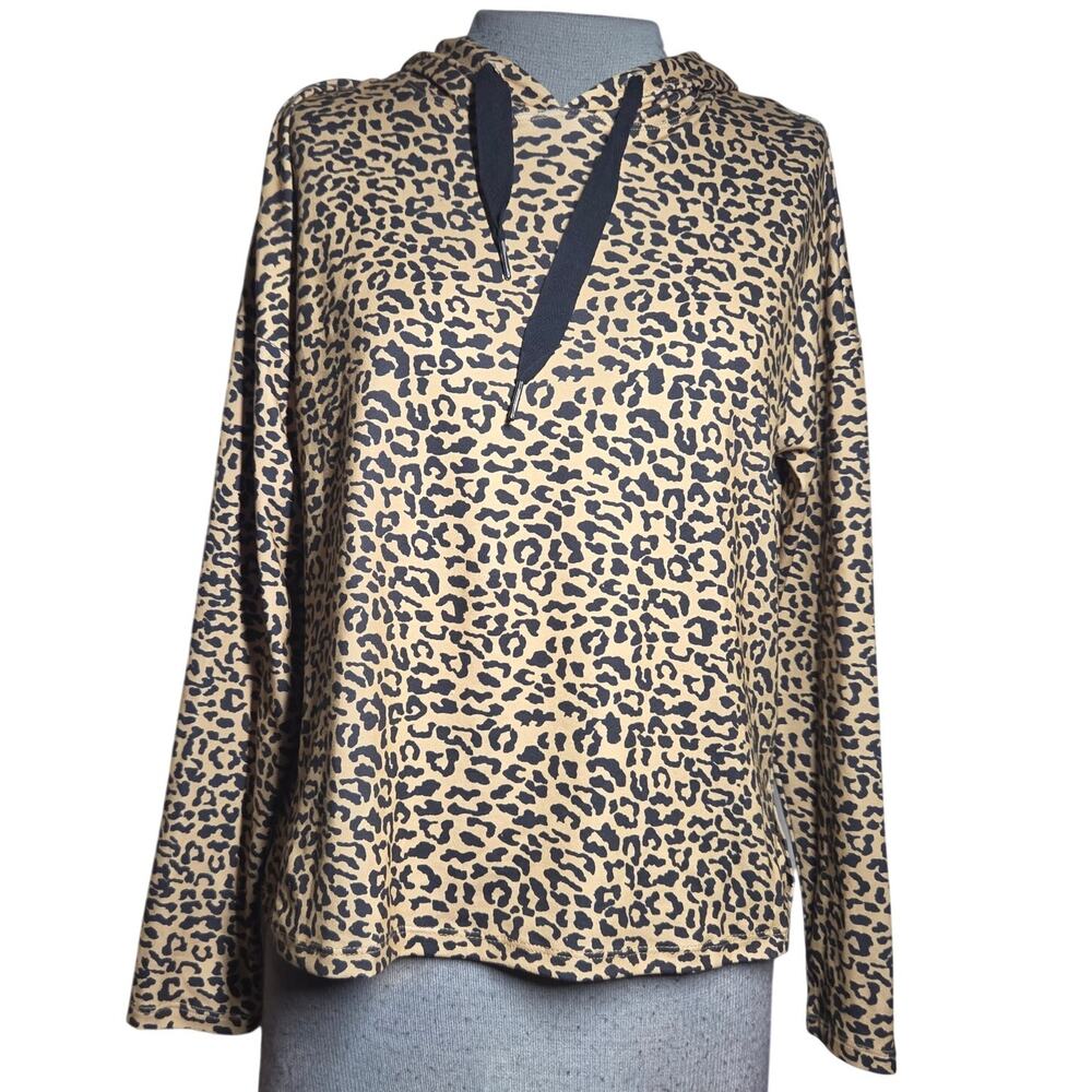 Animal Print Hooded Sweatshirt Size XS